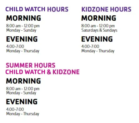 CW kid zone hours
